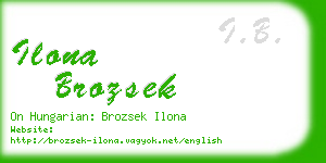 ilona brozsek business card